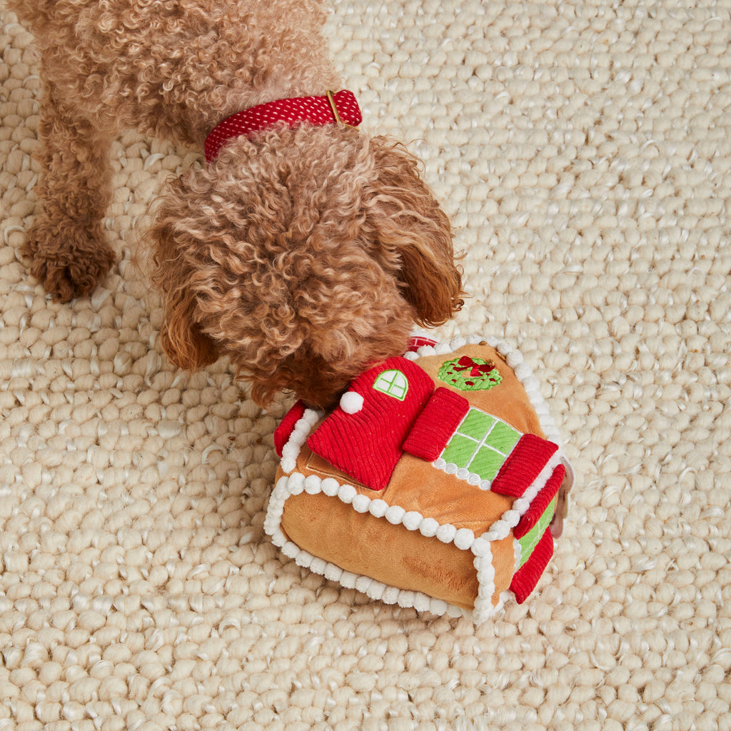 Gingerbread House Interactive Snuffle Holiday Dog Toy - The Dog Shop