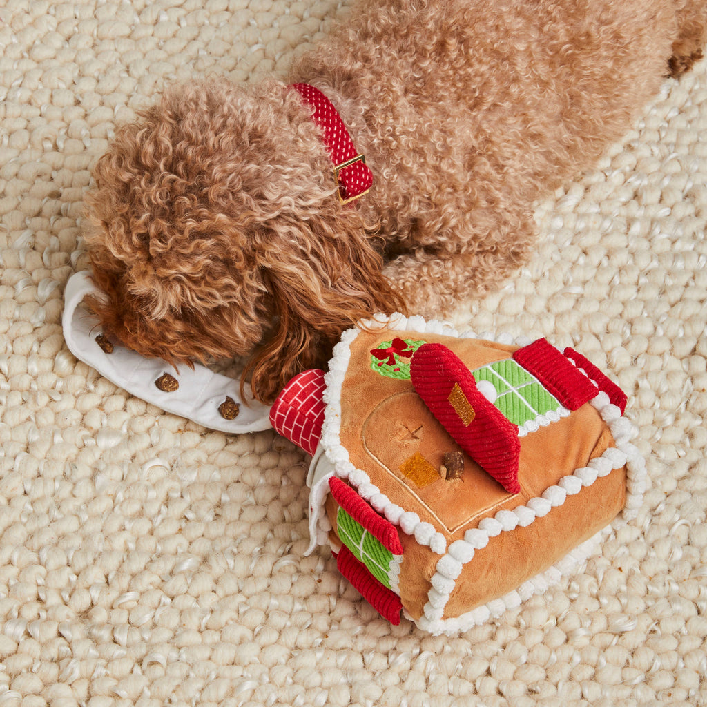 Gingerbread House Interactive Snuffle Holiday Dog Toy - The Dog Shop