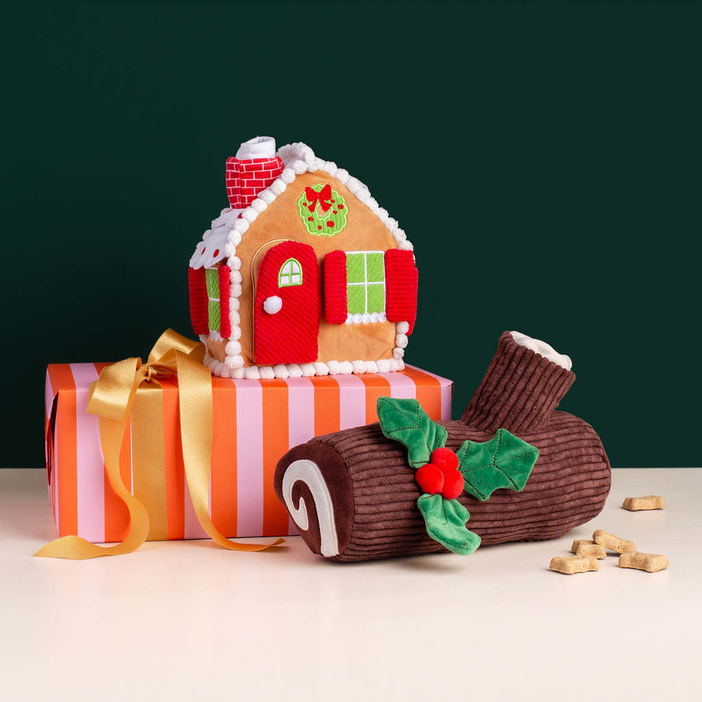 Gingerbread House Interactive Snuffle Holiday Dog Toy - The Dog Shop