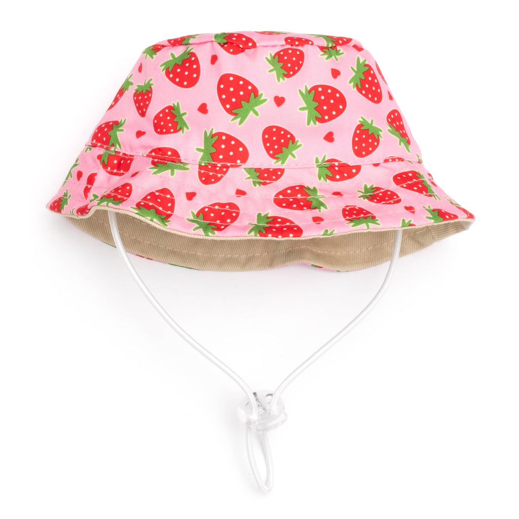 Dog Bucket Hat- Strawberries - The Dog Shop