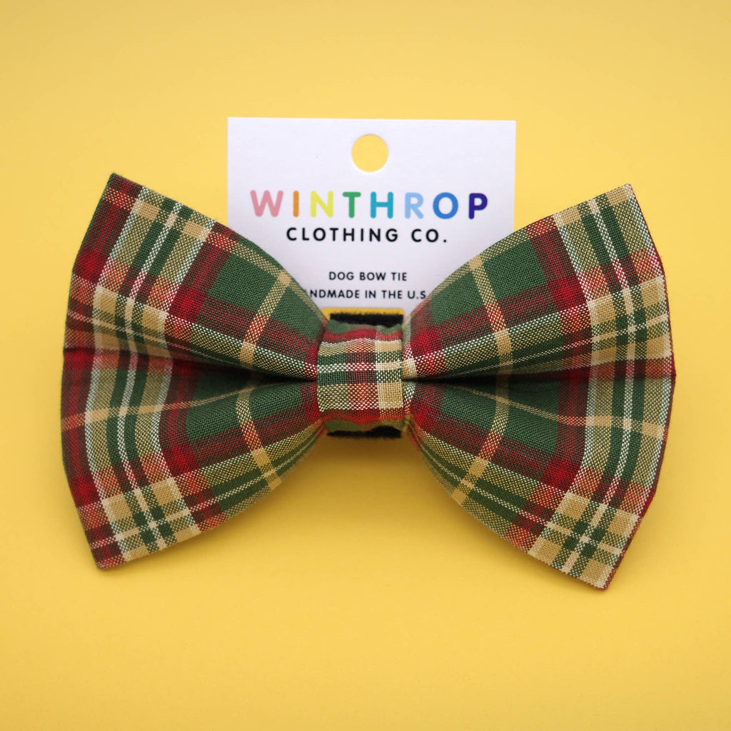 Aspen Plaid Dog Bow Tie - The Dog Shop