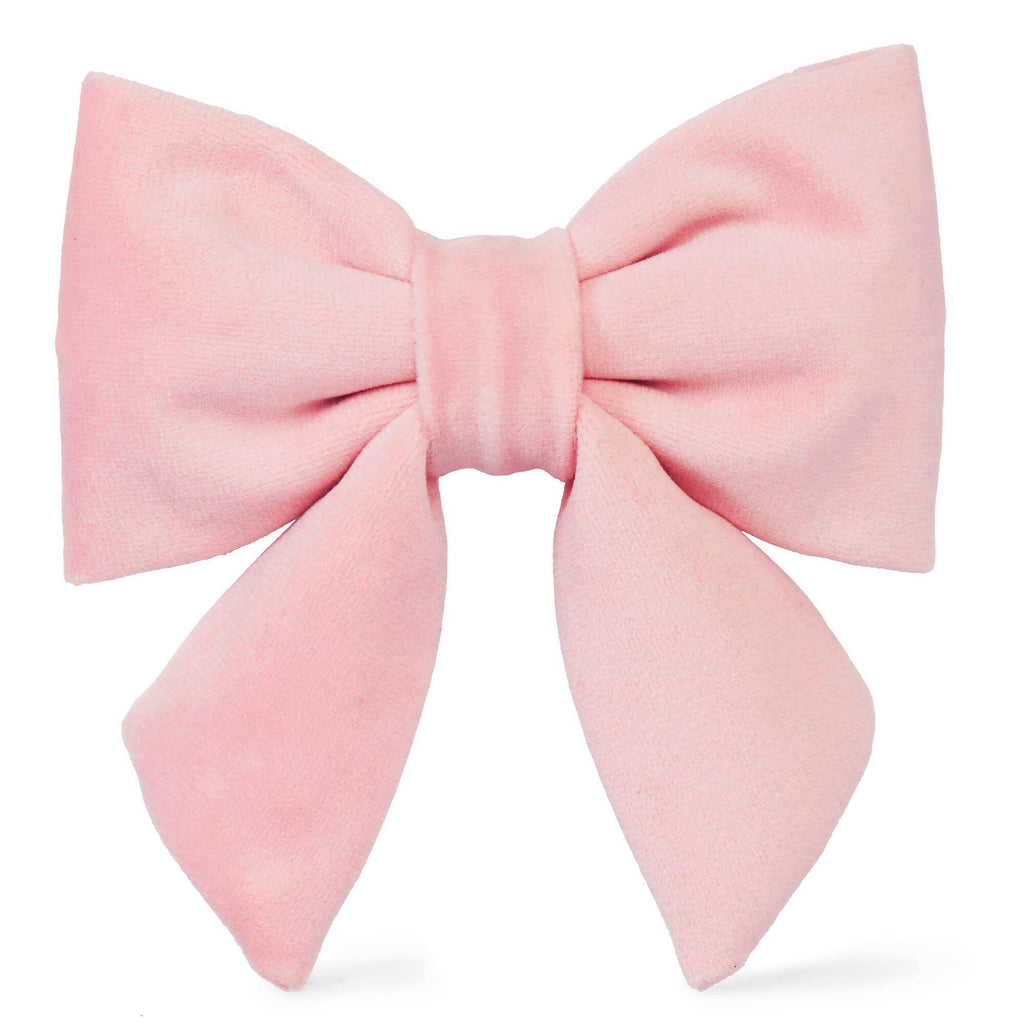 blush pink velvet lady dog bow