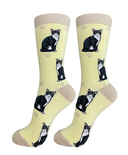 Cat Socks-Black & White Full Body - The Dog Shop