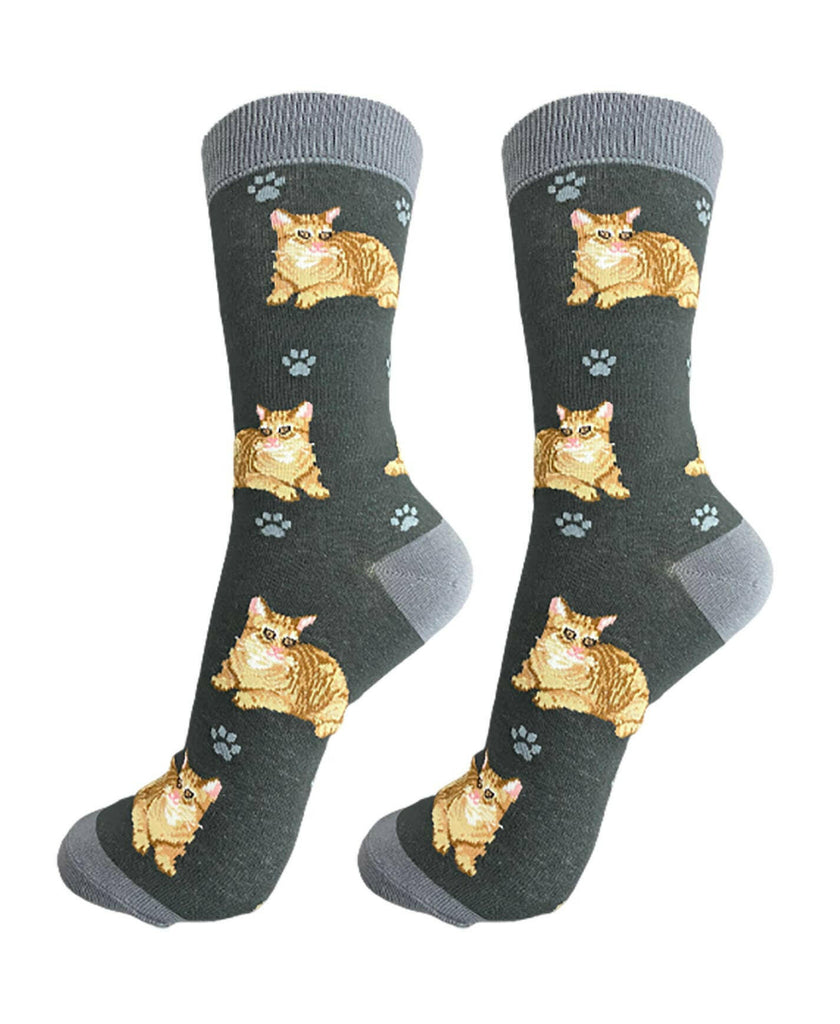 Cat Socks-Orange Tabby Full Body - The Dog Shop
