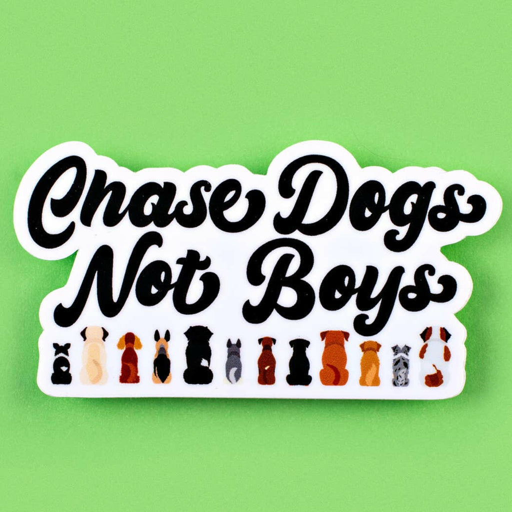 Chase Dogs Not Dudes Dog Mom Vinyl Sticker - The Dog Shop