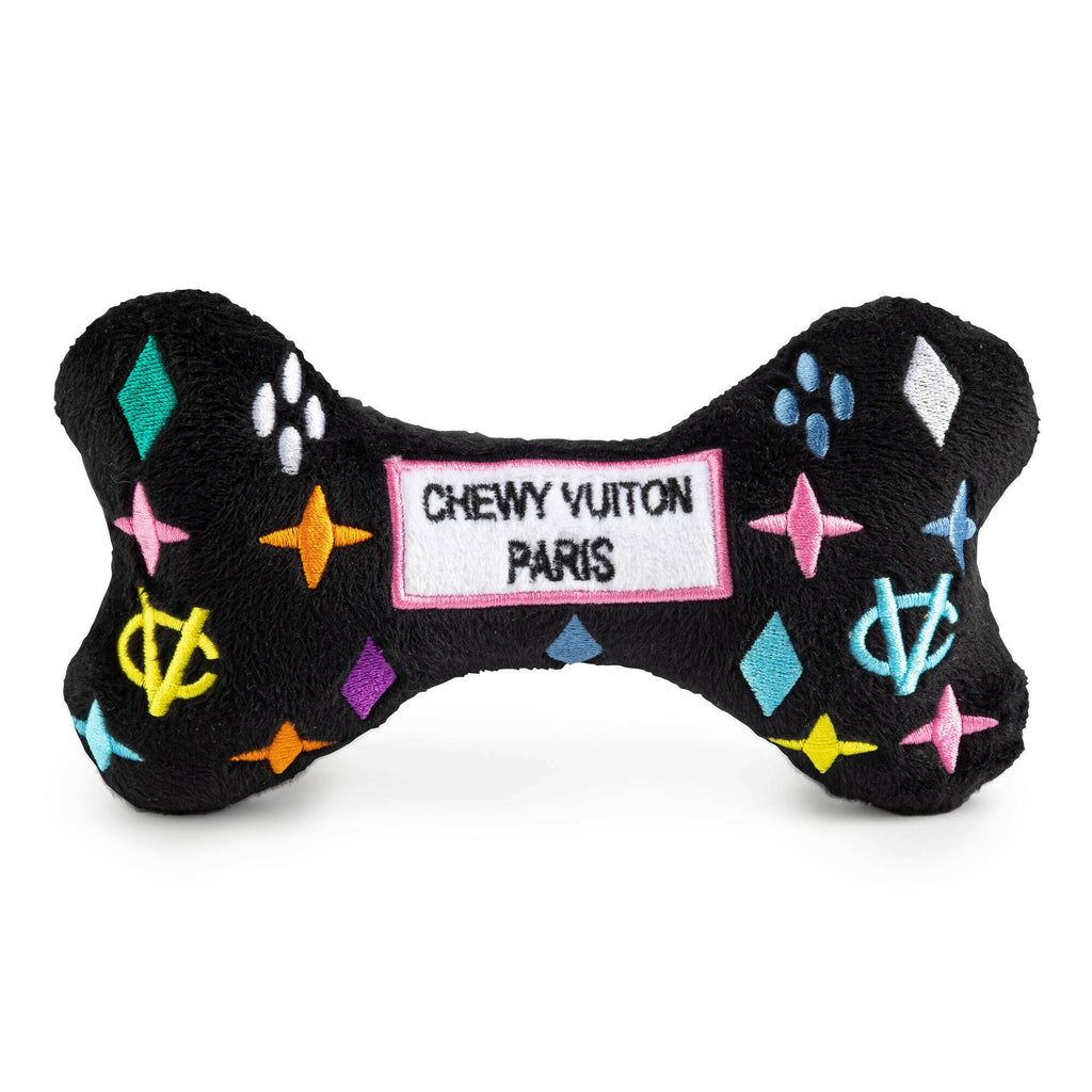Chewy Vuiton Bone Dog Toy - Black - The Dog Shop