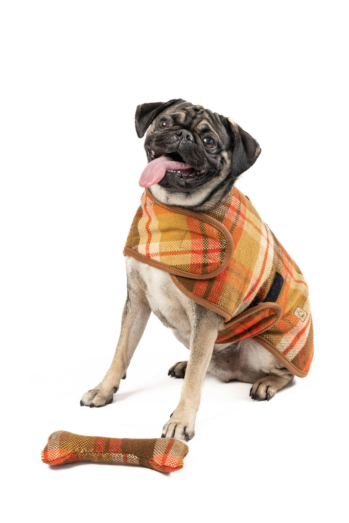 Rust Plaid Dog Blanket Coat - The Dog Shop