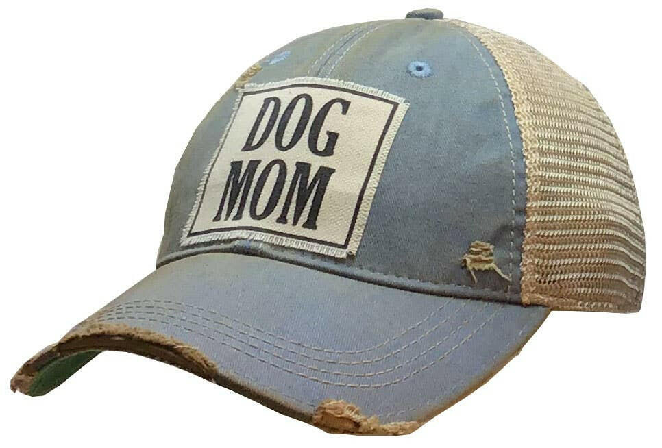 Dog Mom Distressed Trucker Hat Baseball Cap - The Dog Shop