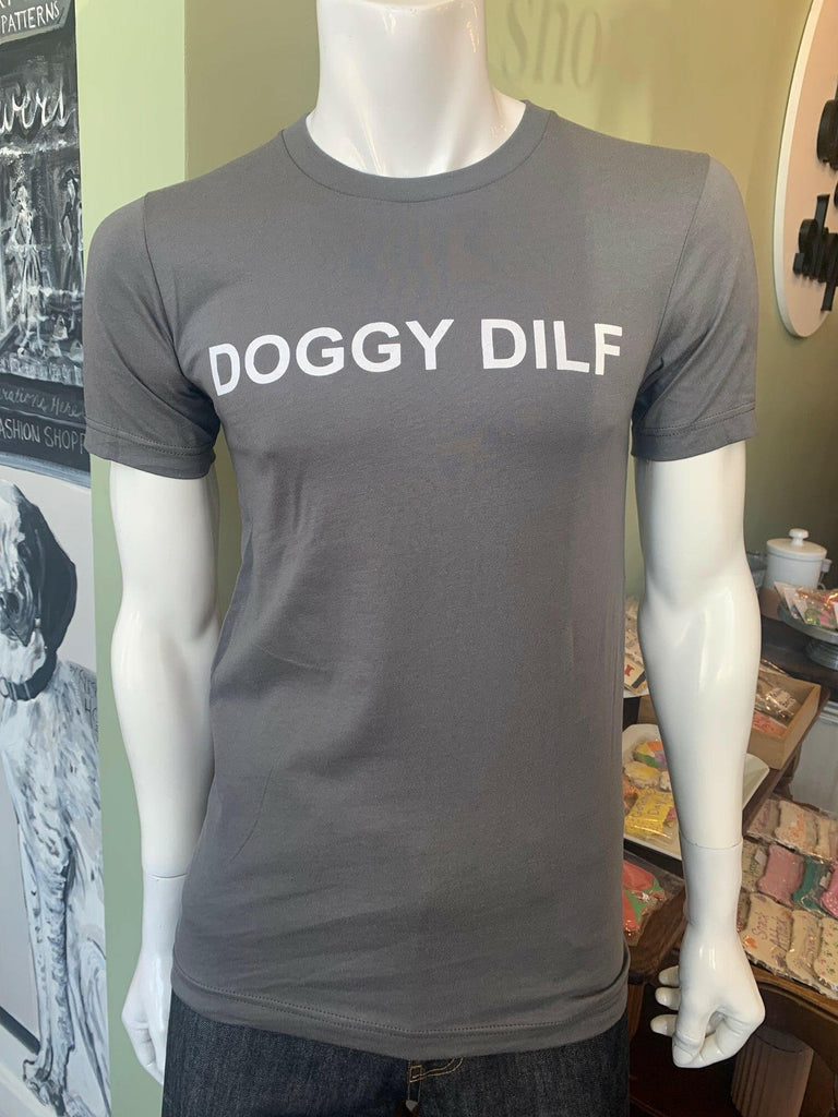 Doggy DILF Tee - Grey - The Dog Shop