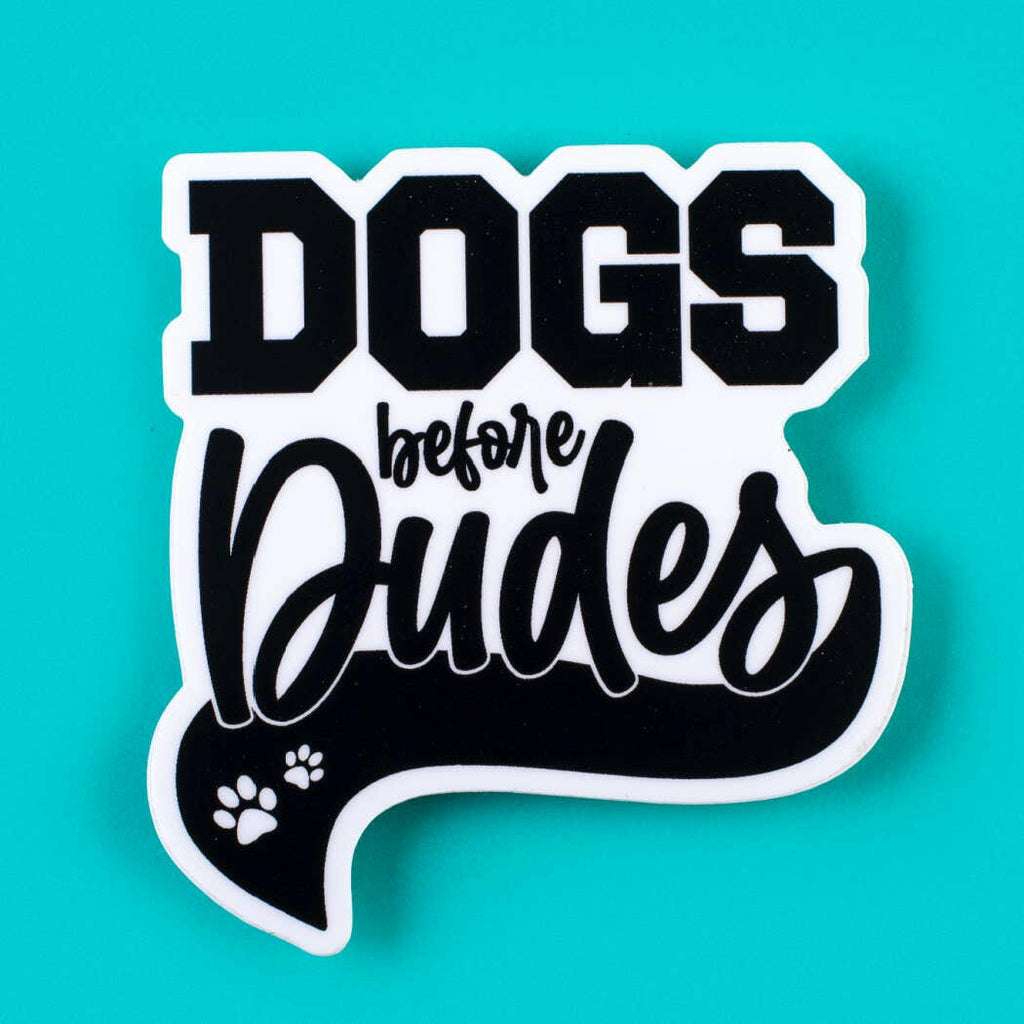 Dogs before Dudes Dog Mom Vinyl Sticker - The Dog Shop