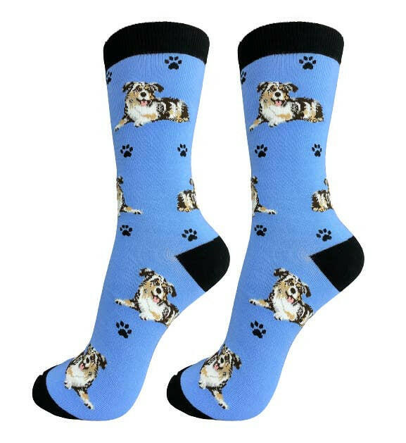 Australian Shepherd Socks-Full Body - The Dog Shop