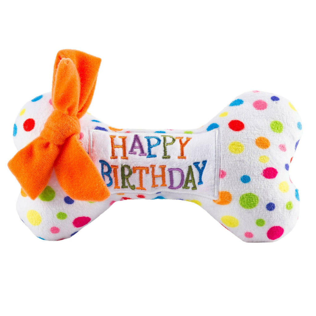 Happy Birthday Bone Plush Dog Toy - The Dog Shop