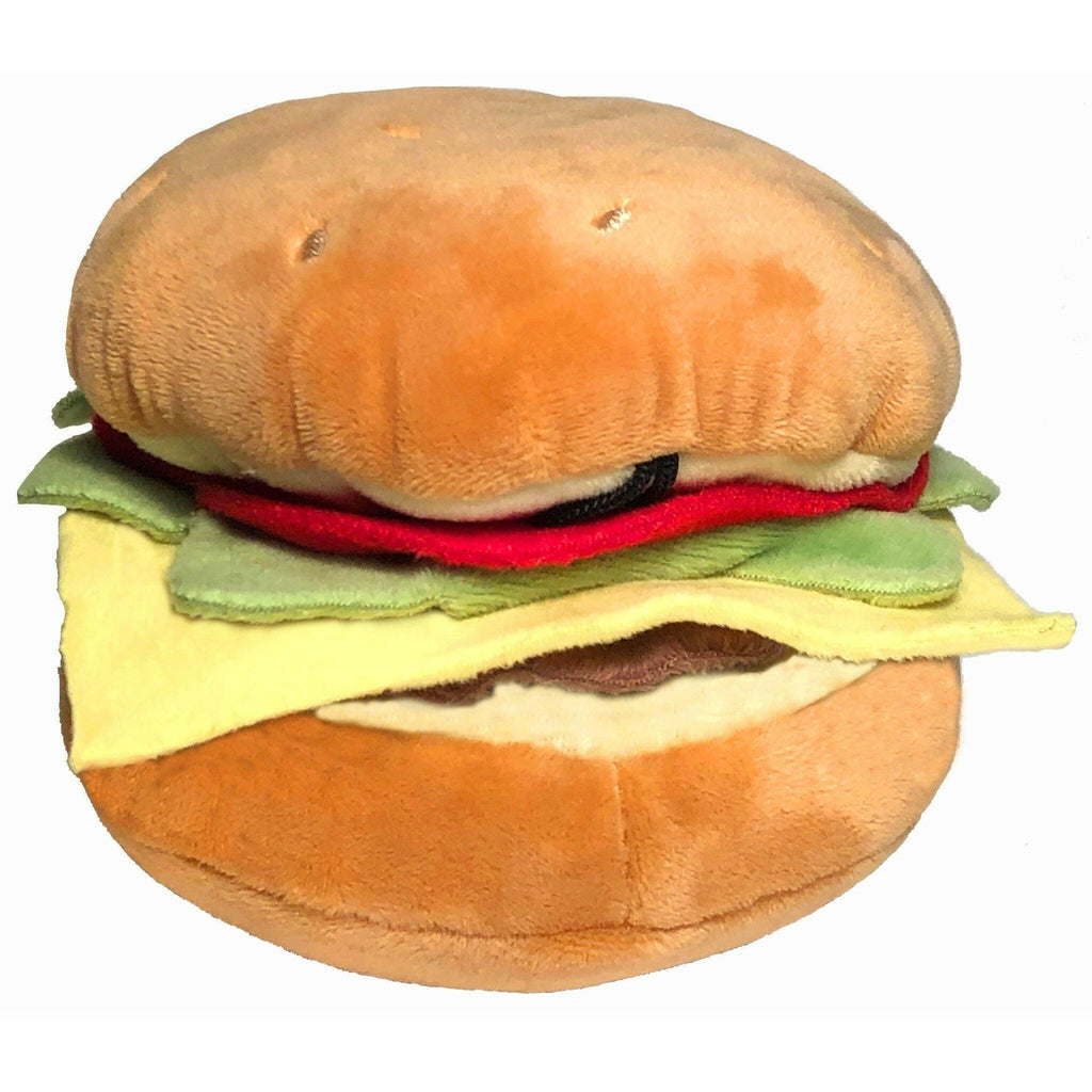 Hamburger Plush Dog Toy - The Dog Shop