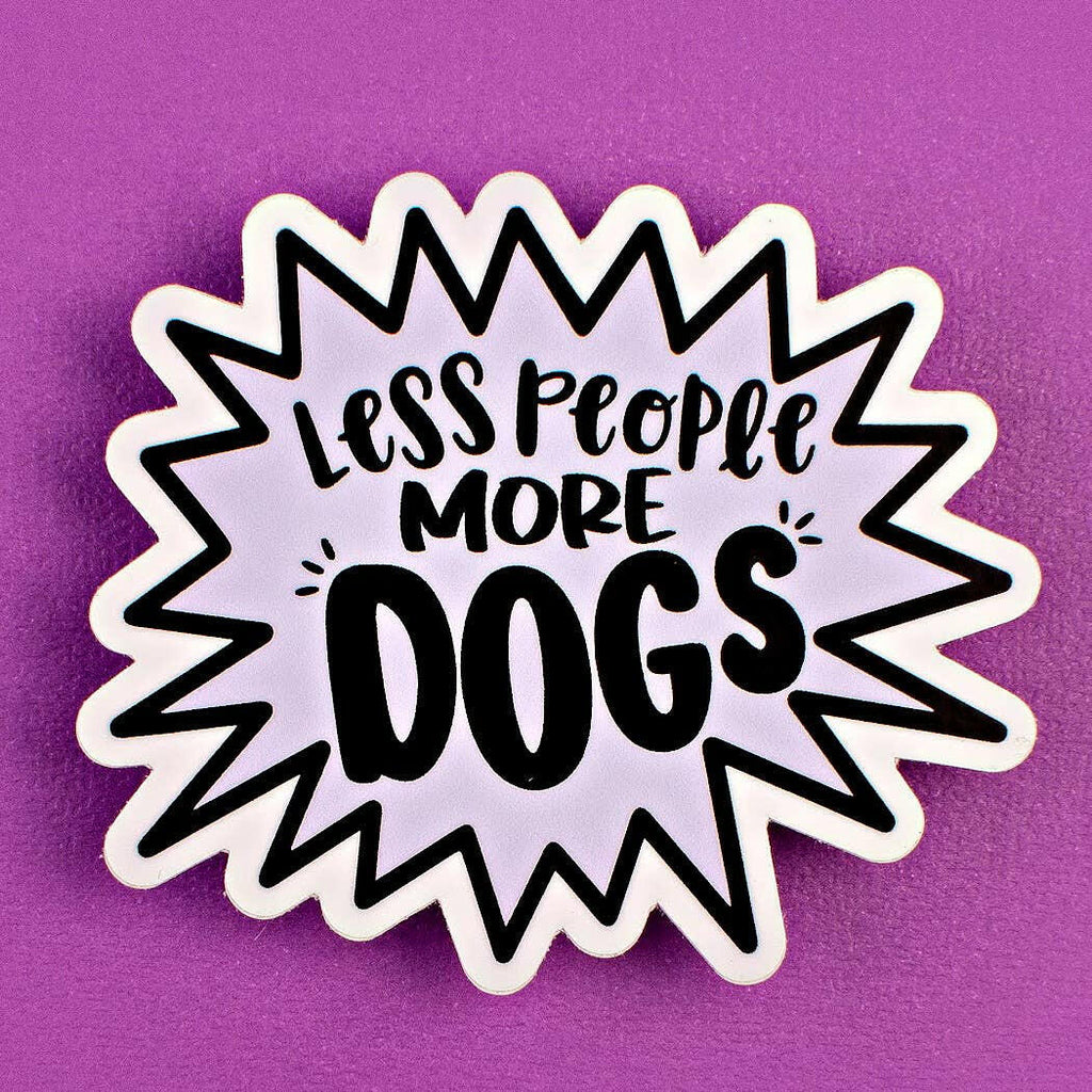 Less People More Dogs Vinyl Sticker - The Dog Shop