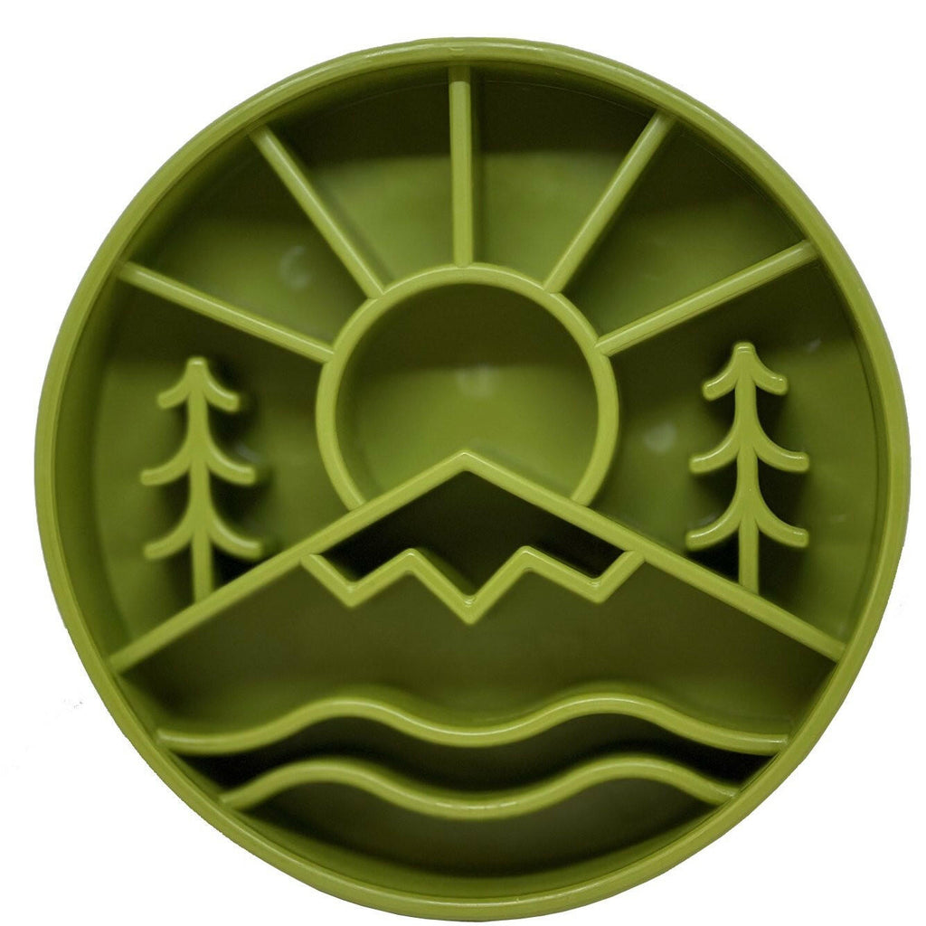Enrichment Slow Feeder Bowl- Great Outdoors Green - The Dog Shop