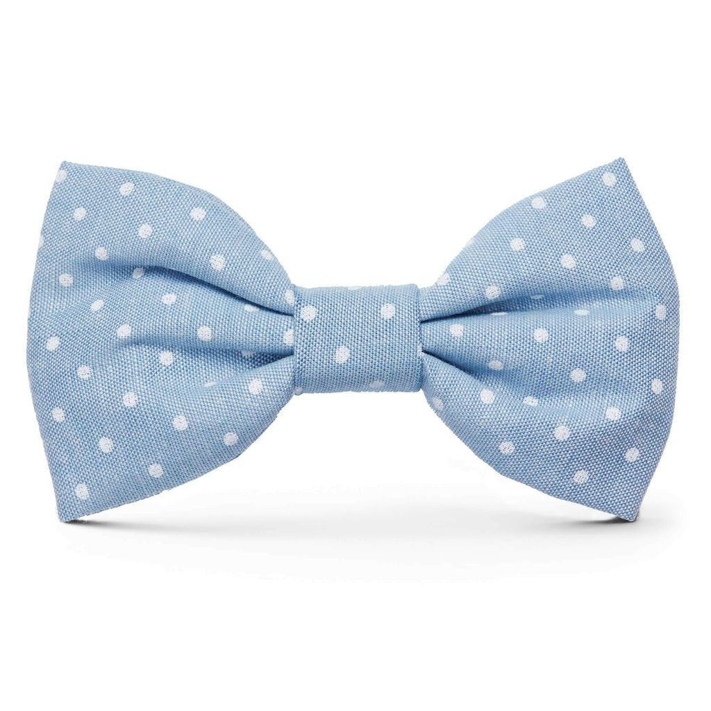 The Foggy Dog Bow Tie - Chambray Dots - The Dog Shop