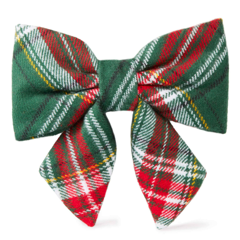 The Foggy Dog Lady Bow - Holly Jolly Flannel - The Dog Shop