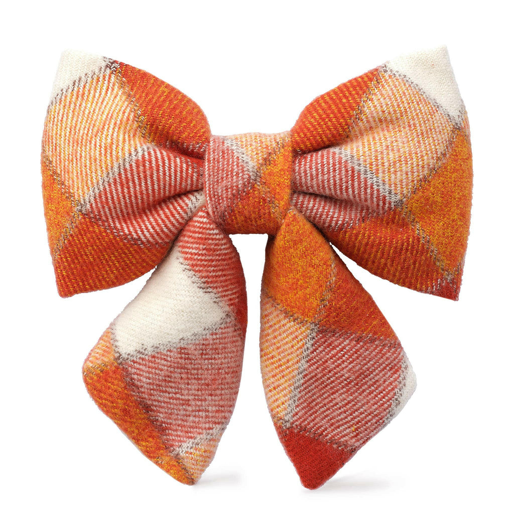 The Foggy Dog Lady Bow - Pumpkin Spice Plaid Flannel - The Dog Shop
