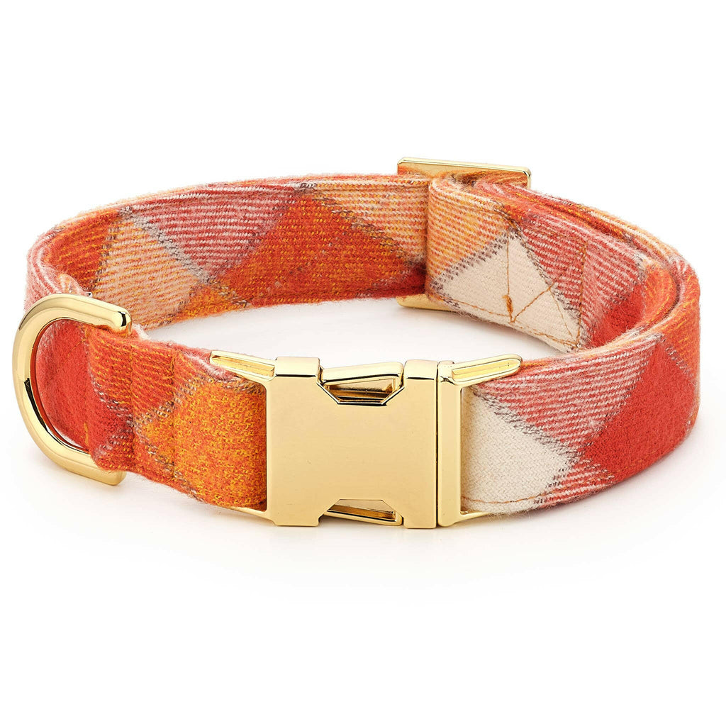 The Foggy Dog Collar - Pumpkin Spice Plaid Flannel - The Dog Shop