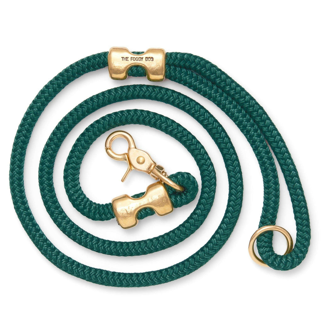 evergreen nylon rope leash with marine grade hardware