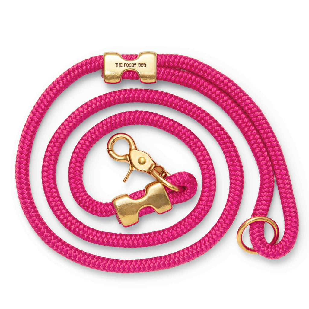 The Foggy Dog Marine Rope Leash - Hot Pink - The Dog Shop