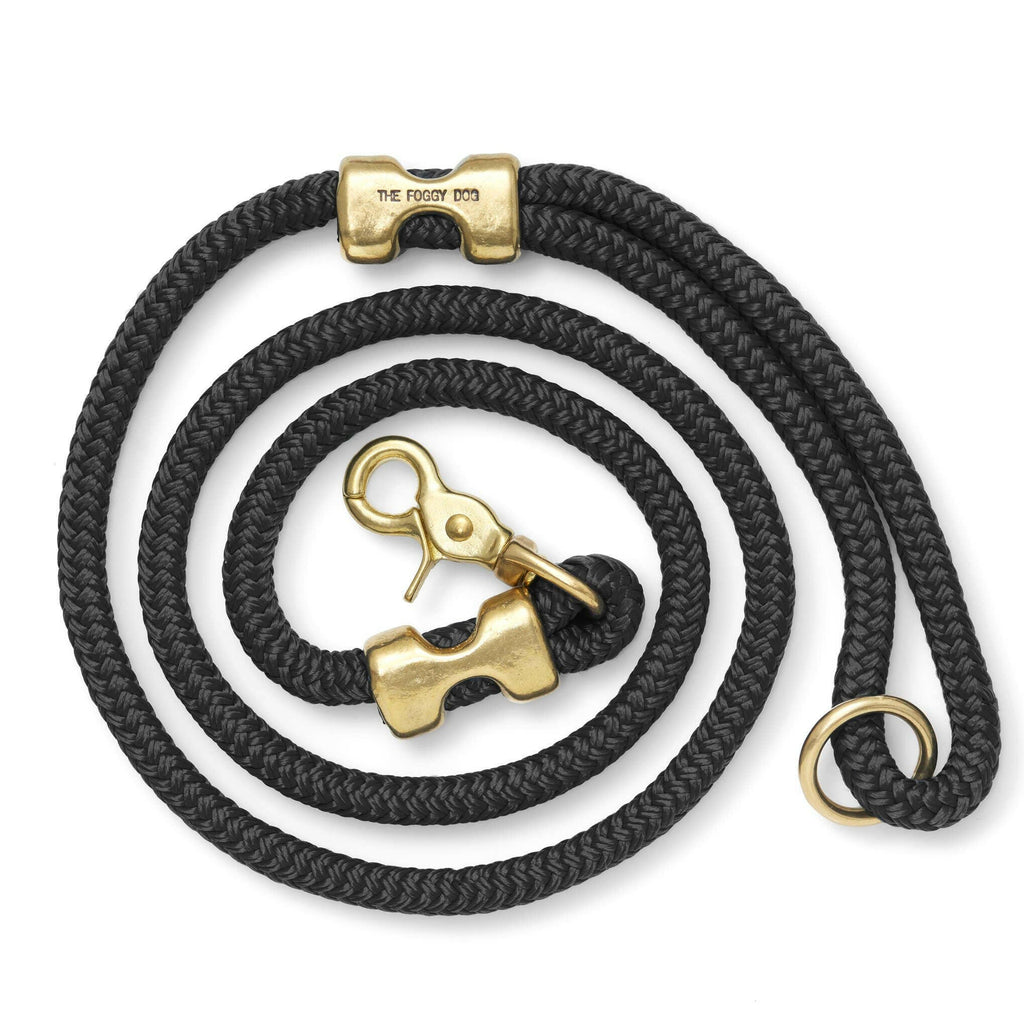 The Foggy Dog Marine Rope Leash - Onyx - The Dog Shop