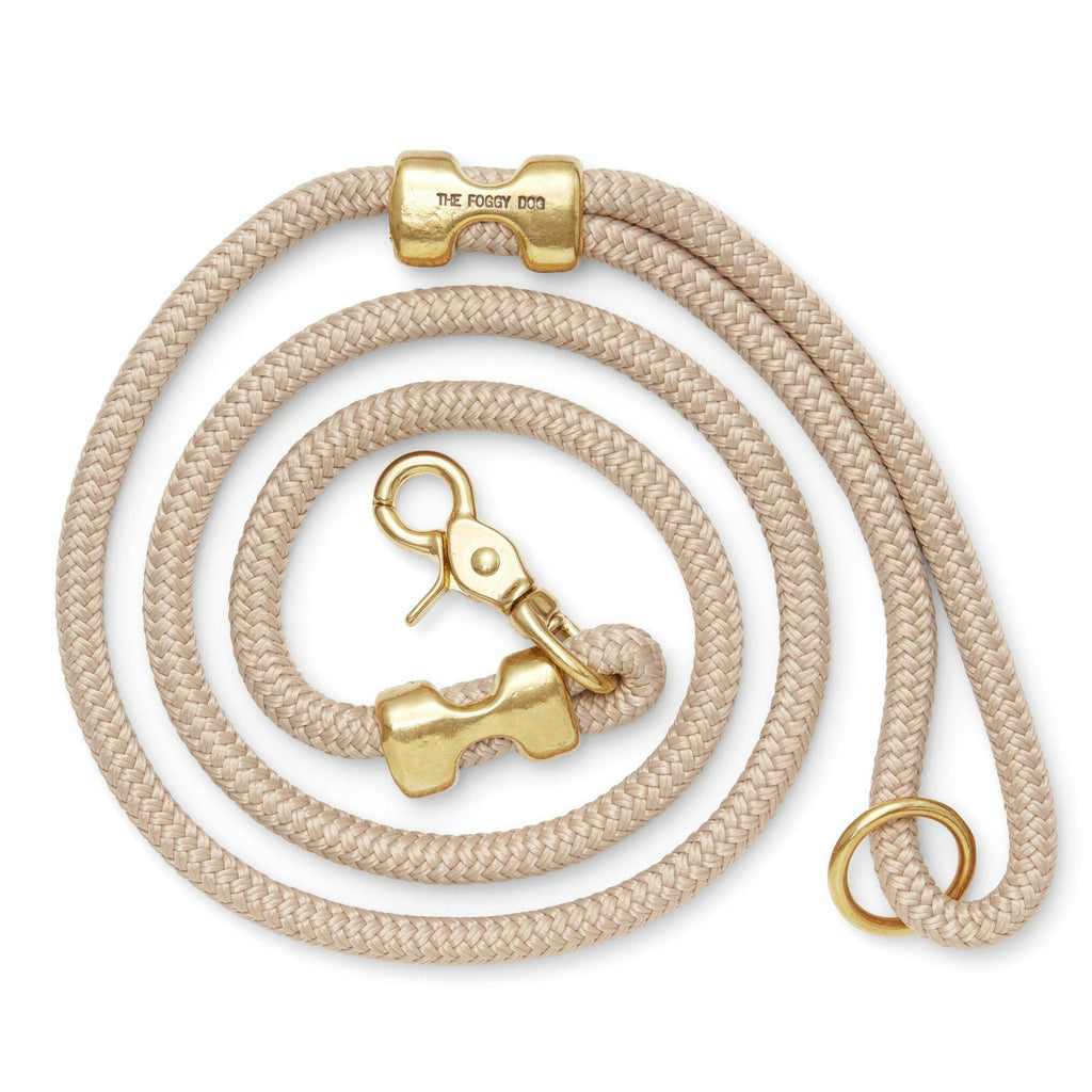 The Foggy Dog Marine Rope Leash - Flax - The Dog Shop