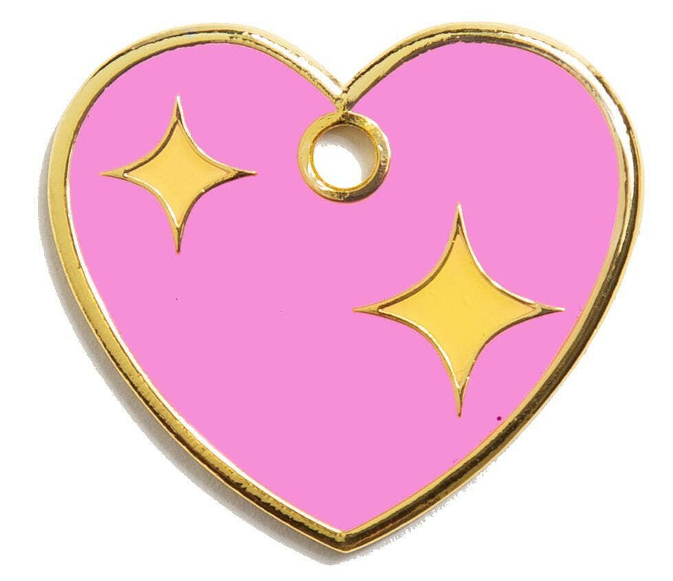 Trill Paws Pink Heart Collar Tag - The Dog Shop