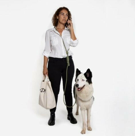 Zee.Dog Hands-Free Dog Leash Army Green - The Dog Shop