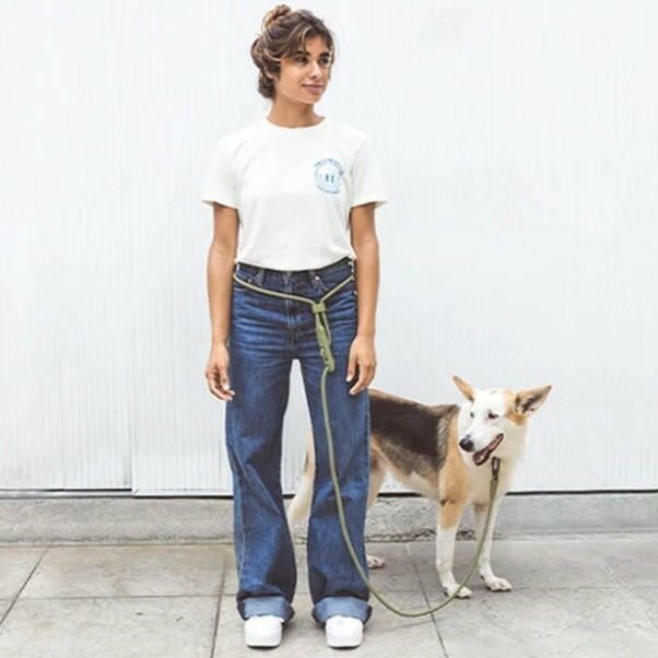 Zee.Dog Hands-Free Dog Leash Army Green - The Dog Shop